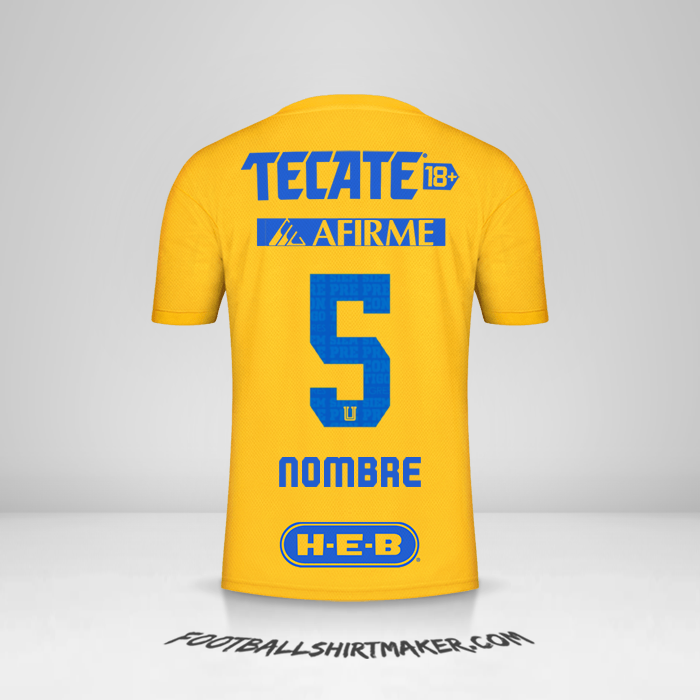 Jersey Tigres UANL 2022/2023 -  nombre - 5