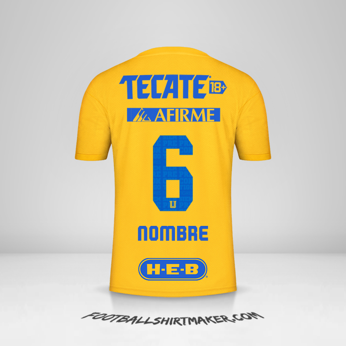 Jersey Tigres UANL 2022/2023 -  nombre - 6