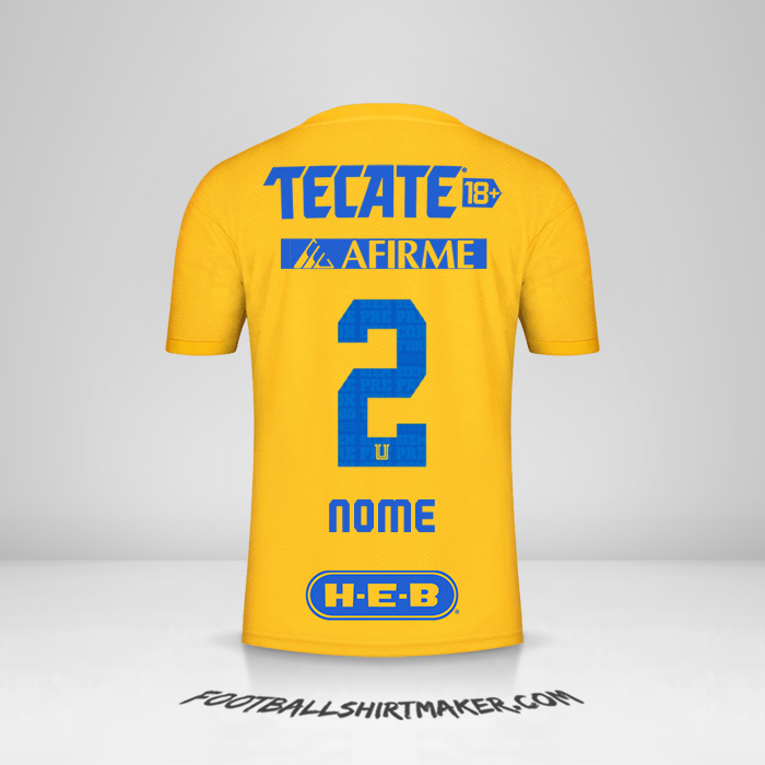 Camisola Tigres UANL 2022/2023 -  nome - 2