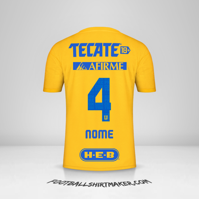 Camisola Tigres UANL 2022/2023 -  nome - 4