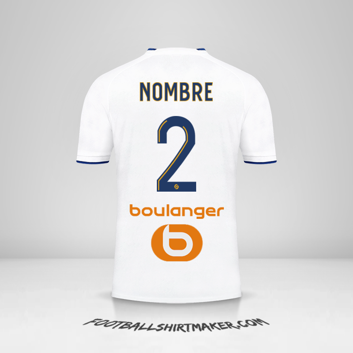 Jersey Olympique de Marseille 2022/2023 -  nombre - 2