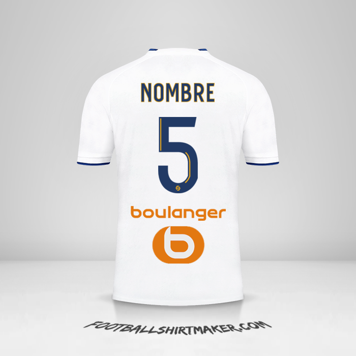 Jersey Olympique de Marseille 2022/2023 -  nombre - 5