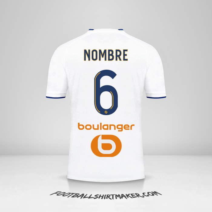 Jersey Olympique de Marseille 2022/2023 -  nombre - 6