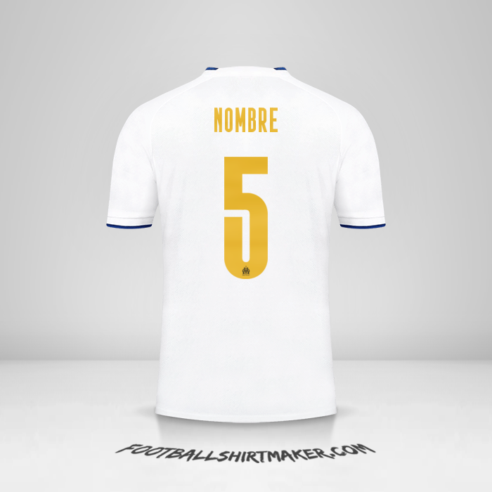 Jersey Olympique de Marseille Cup 2022/2023 -  nombre - 5