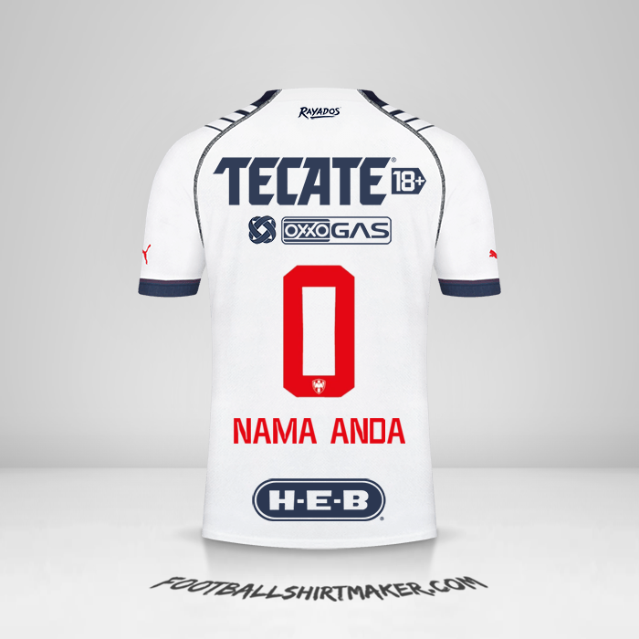 Jersey Monterrey 2022/2023 -  nama anda - 0