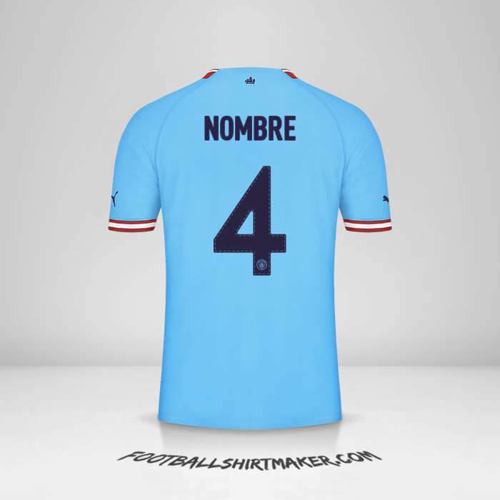 Camiseta Manchester City Cup 2022/2023 -  nombre - 4