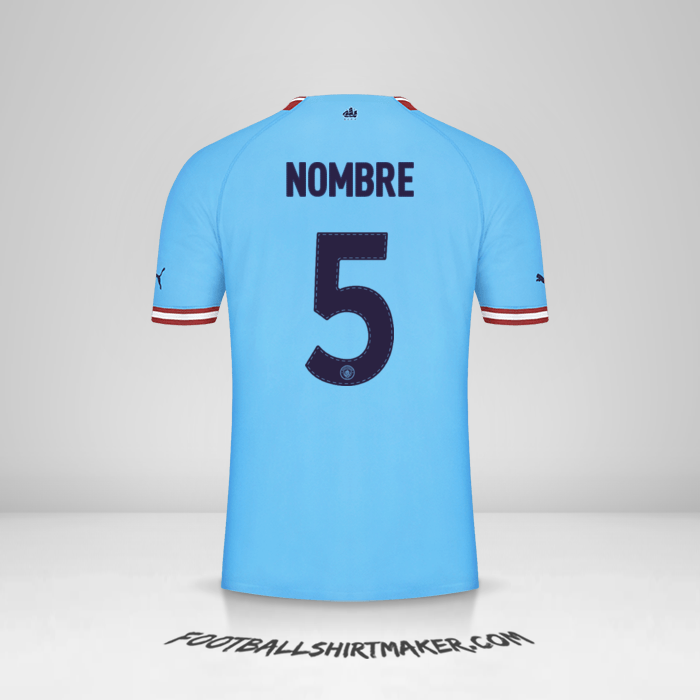 Jersey Manchester City Cup 2022/2023 -  nombre - 5