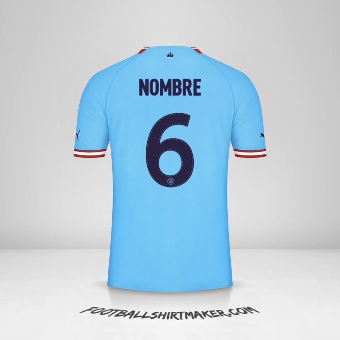 Jersey Manchester City Cup 2022/2023 -  nombre - 6