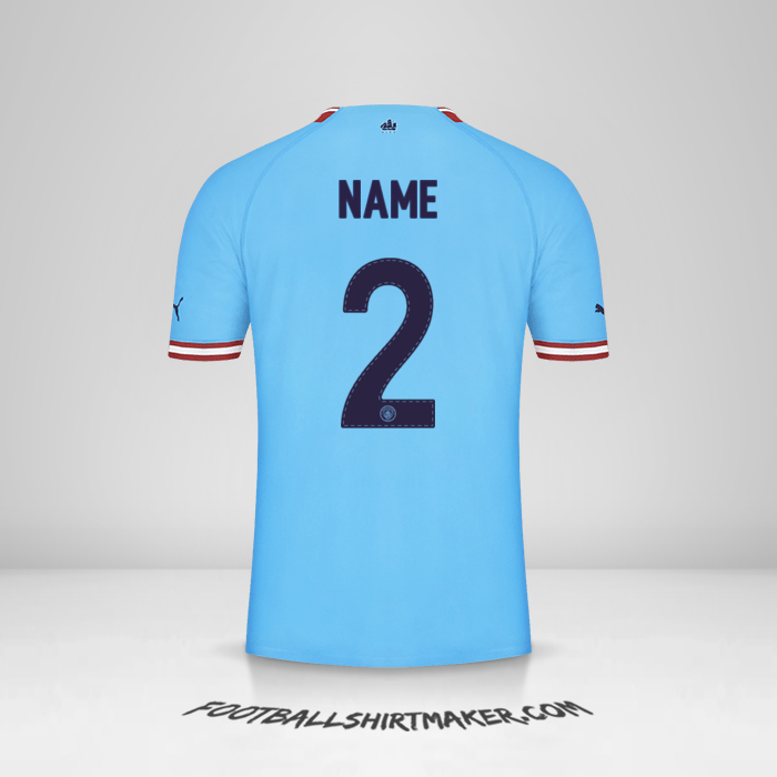 Jersey Manchester City Cup 2022/2023 -  name - 2