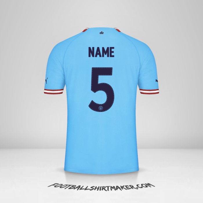 Trikot Manchester City Cup 2022/2023 -  name - 5