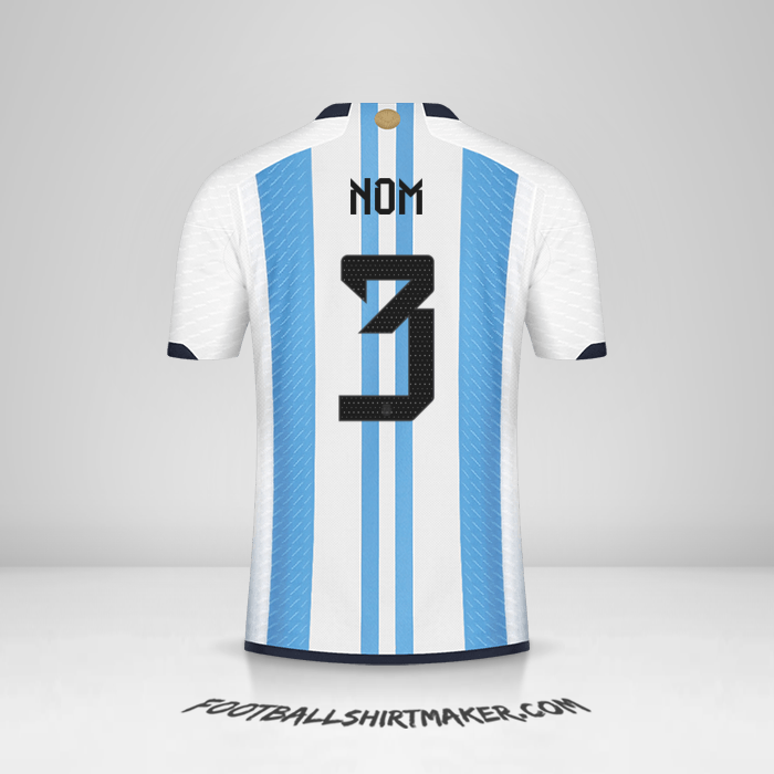 Maillot Argentine 2022 -  nom - 3