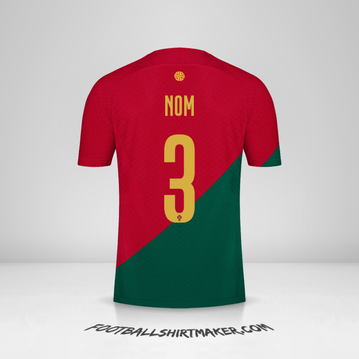 Maillot Portugal 2022 -  nom - 3