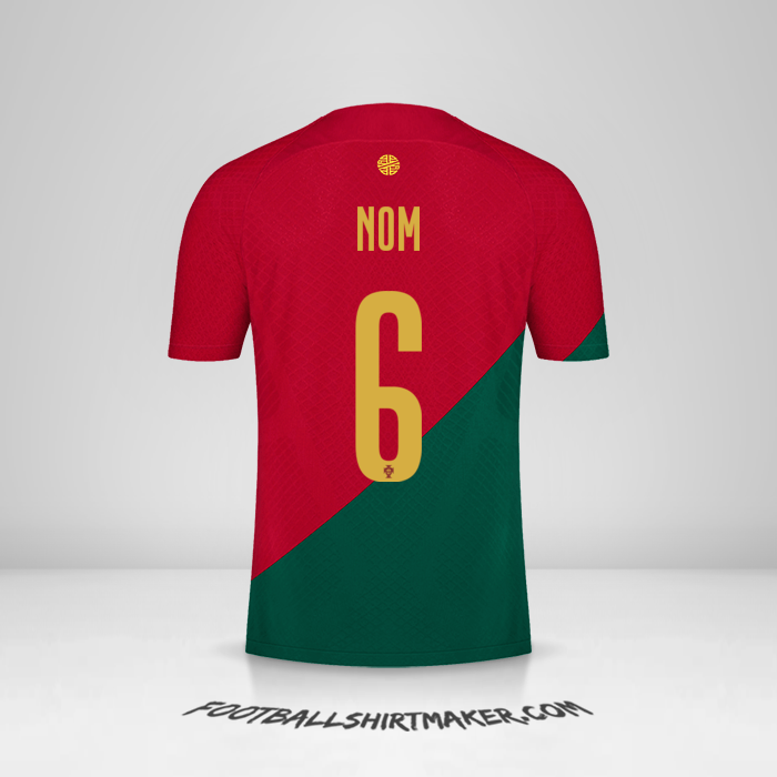 Maillot Portugal 2022 -  nom - 6