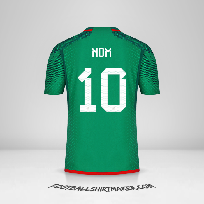Maillot Mexique 2022 -  nom - 10