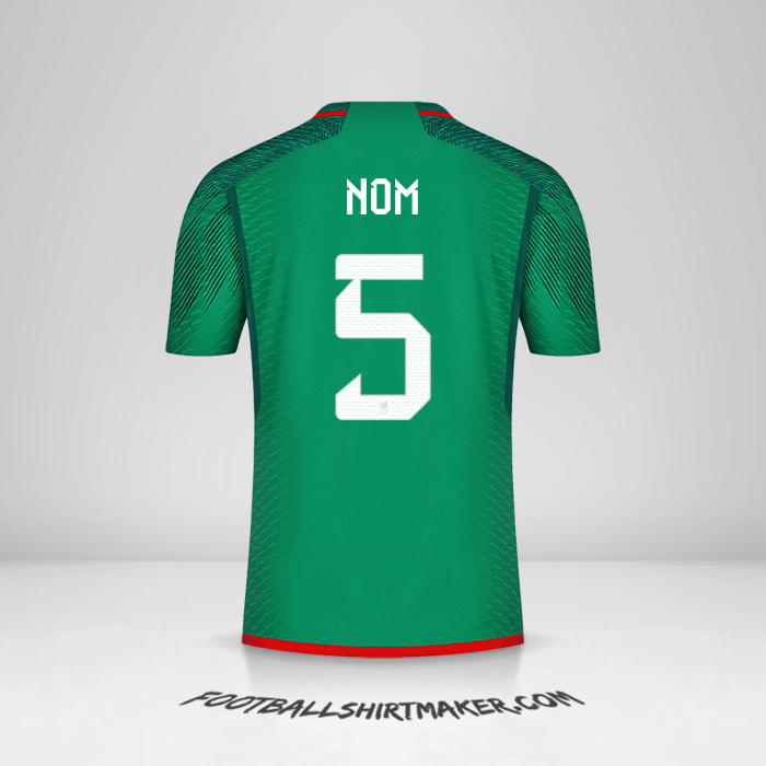 Maillot Mexique 2022 -  nom - 5