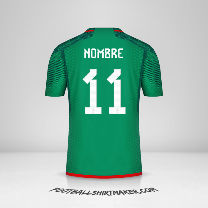 Jersey Mexico 2022 -  nombre - 11