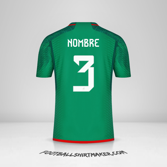 Jersey Mexico 2022 -  nombre - 3
