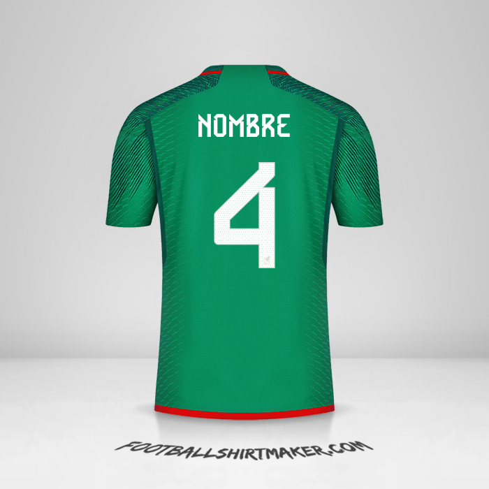 Jersey Mexico 2022 -  nombre - 4