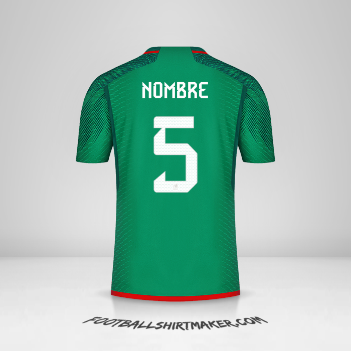 Jersey Mexico 2022 -  nombre - 5