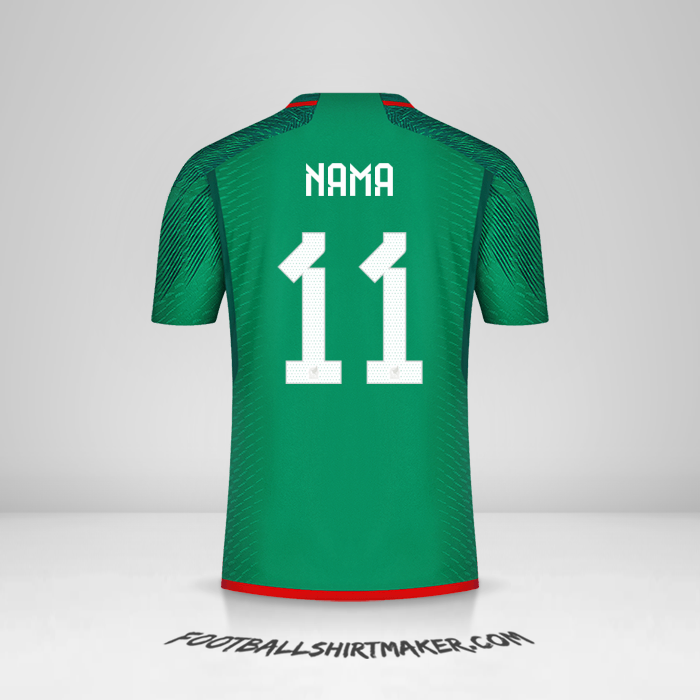 Jersey Meksiko 2022 -  nama - 11