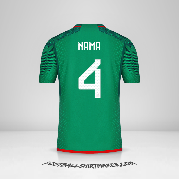 Jersey Meksiko 2022 -  nama - 4
