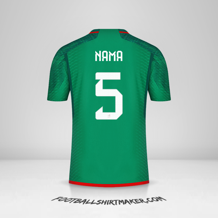 Jersey Meksiko 2022 -  nama - 5