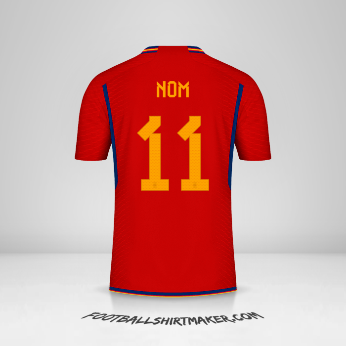 Maillot Espagne 2022 -  nom - 11