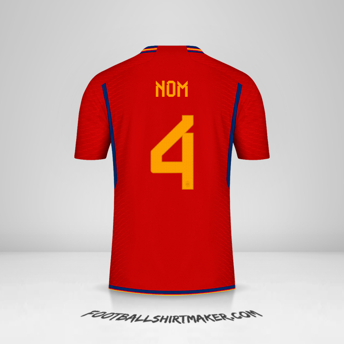 Maillot Espagne 2022 -  nom - 4