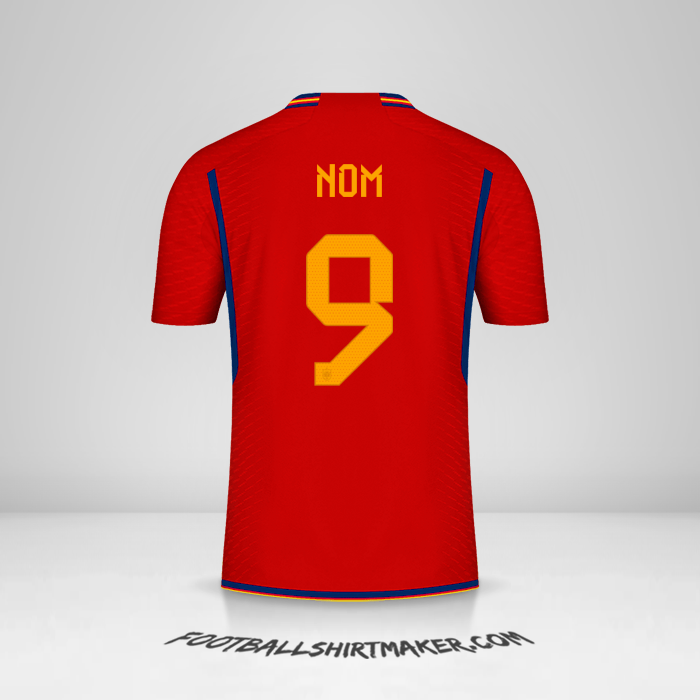 Maillot Espagne 2022 -  nom - 9