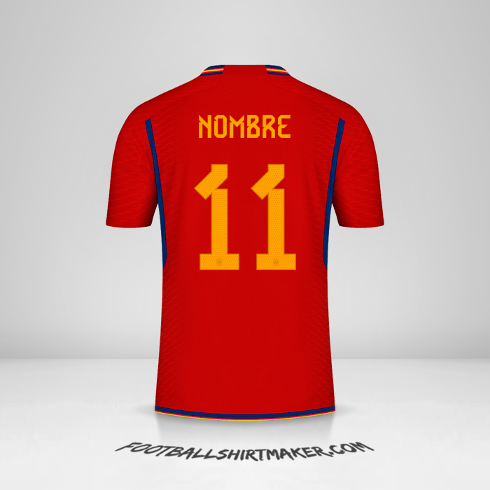 Jersey España 2022 -  nombre - 11