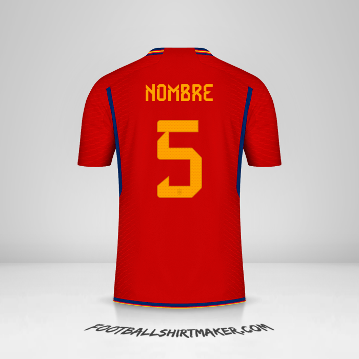 Jersey España 2022 -  nombre - 5