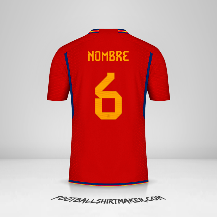 Jersey España 2022 -  nombre - 6