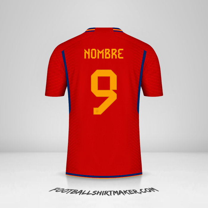 Jersey España 2022 -  nombre - 9