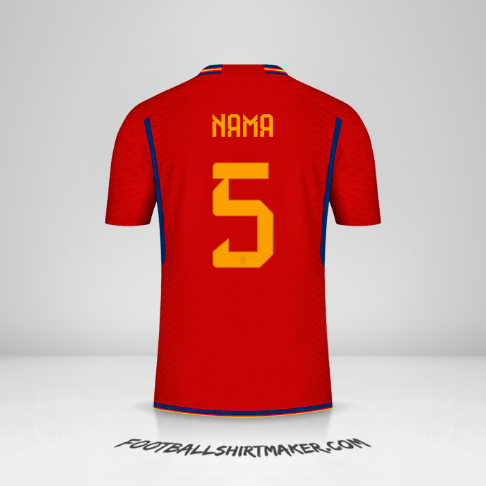 Jersey Spanyol 2022 -  nama - 5