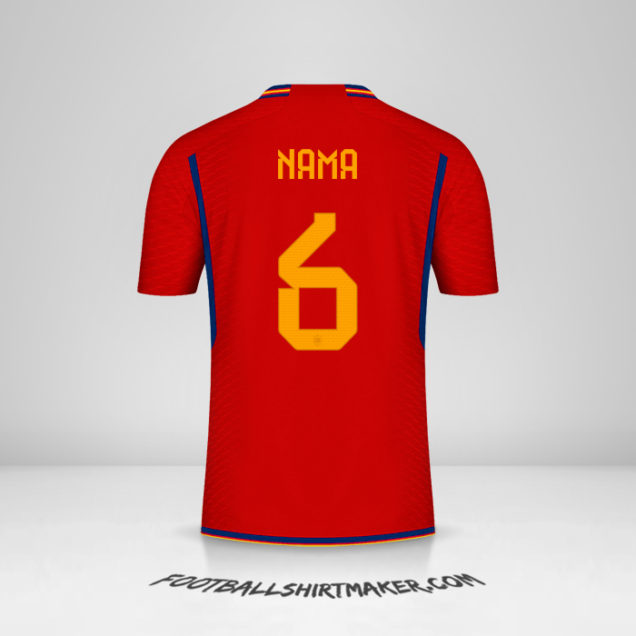 Jersey Spanyol 2022 -  nama - 6
