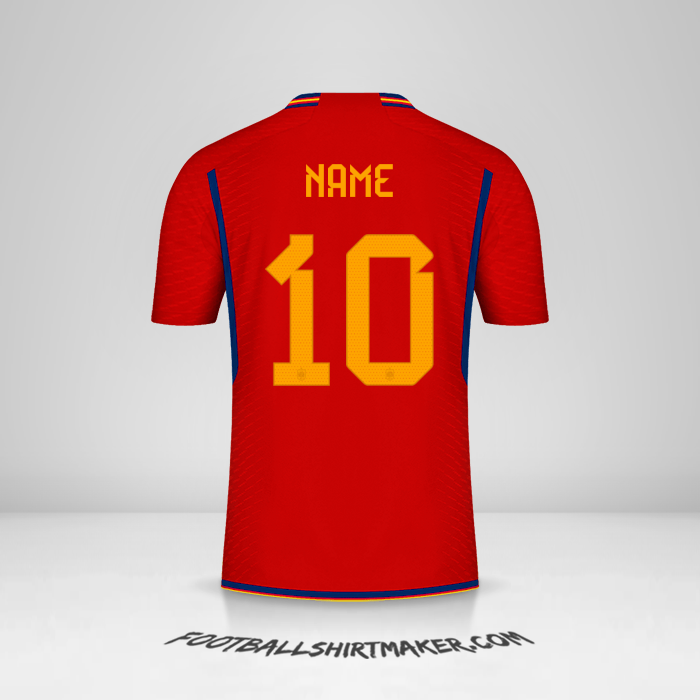 Shirt Spain 2022 -  name - 10