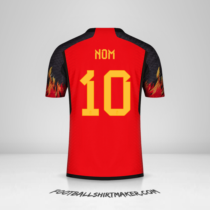 Maillot Belgique 2022 -  nom - 10