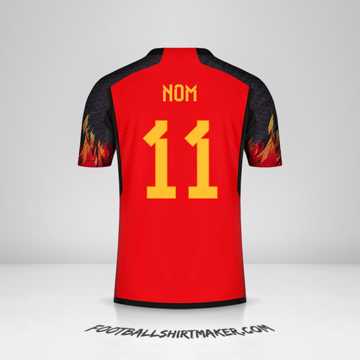 Maillot Belgique 2022 -  nom - 11