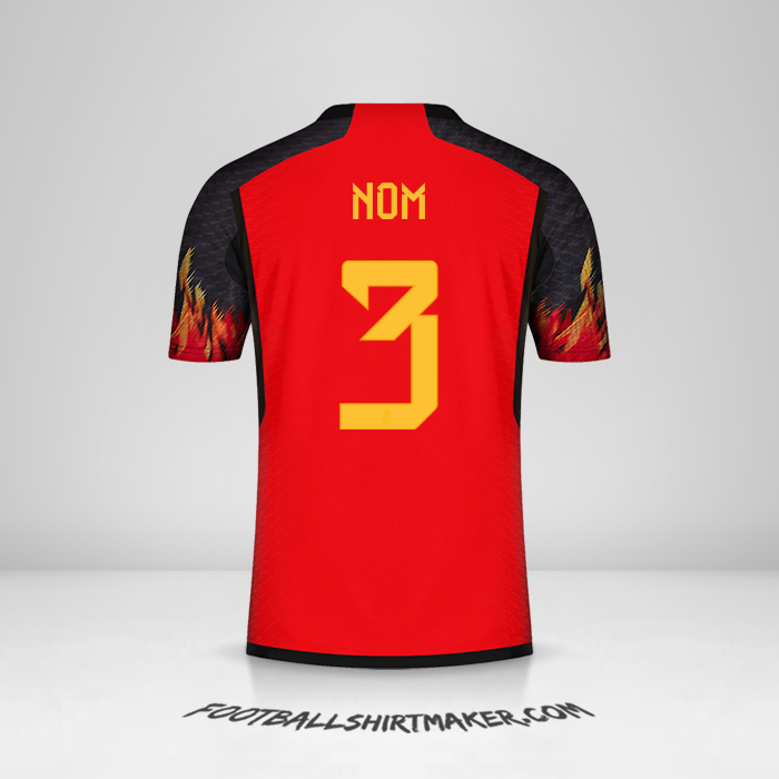 Maillot Belgique 2022 -  nom - 3