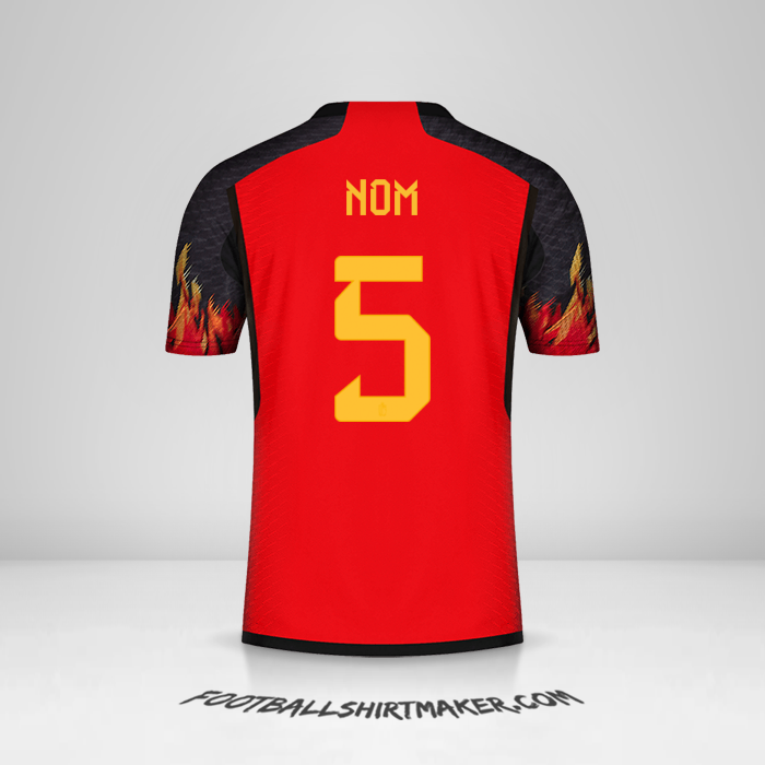 Maillot Belgique 2022 -  nom - 5