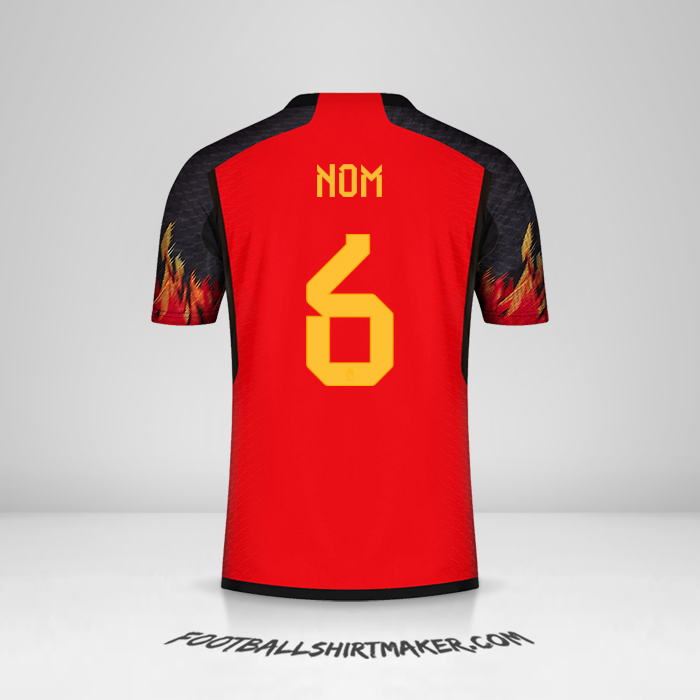 Maillot Belgique 2022 -  nom - 6