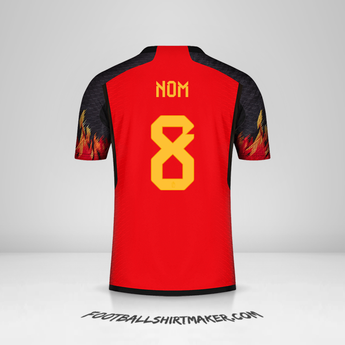 Maillot Belgique 2022 -  nom - 8