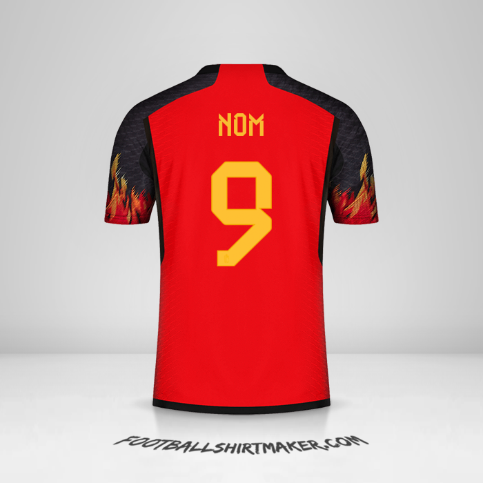 Maillot Belgique 2022 -  nom - 9