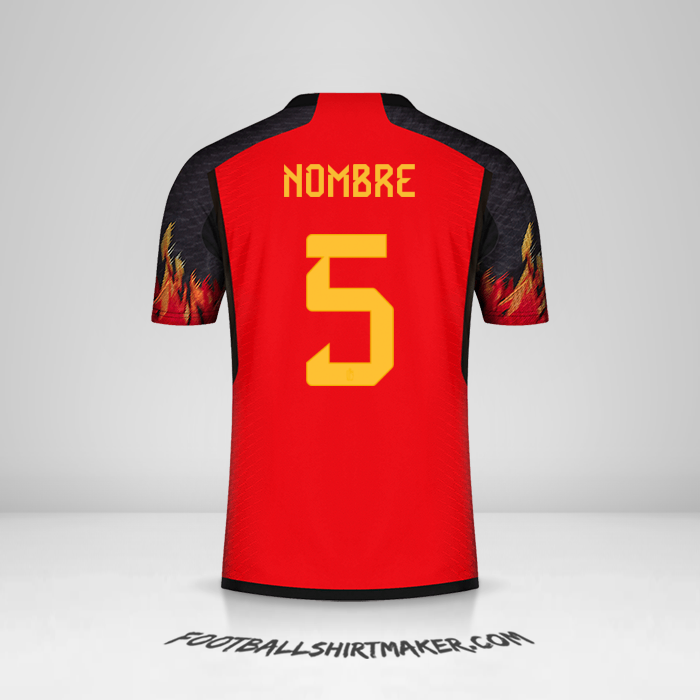 Jersey Belgica 2022 -  nombre - 5