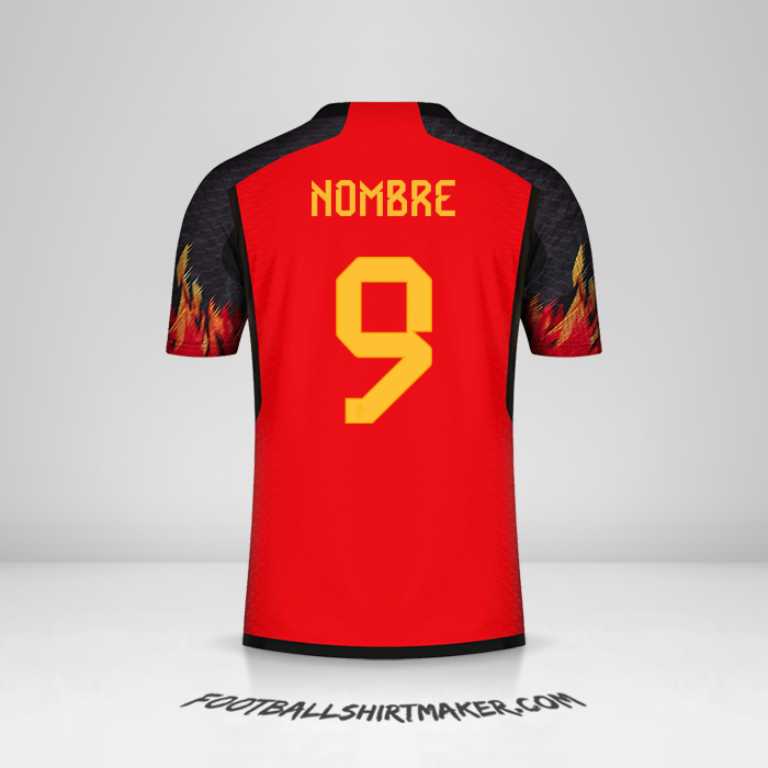 Camiseta Belgica 2022 -  nombre - 9