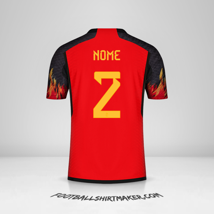 Camisa Bélgica 2022 -  nome - 2