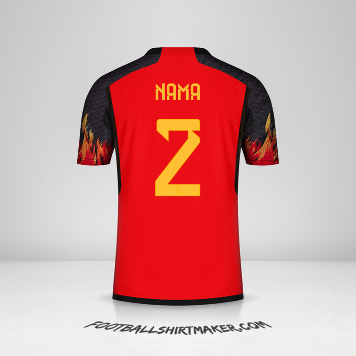 Jersey Belgia 2022 -  nama - 2
