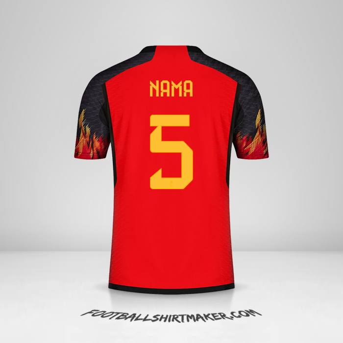 Jersey Belgia 2022 -  nama - 5