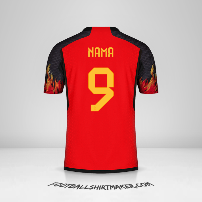 Jersey Belgia 2022 -  nama - 9