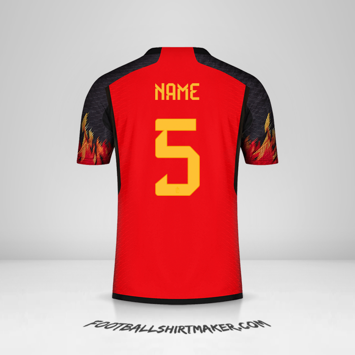 Trikot Belgien 2022 -  name - 5